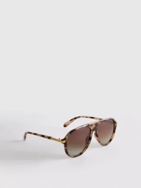 Ochelari de soare în stil aviator cu finisaje metalice