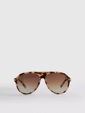 Ochelari de soare în stil aviator cu finisaje metalice