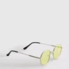 Ochelari de Soare rotunzi din metal, cu lentile colorate Ochelari de Soare rotunzi din metal, cu lentile colorate