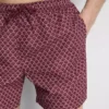Șort de baie geometric cu șnur Șort de baie geometric cu șnur