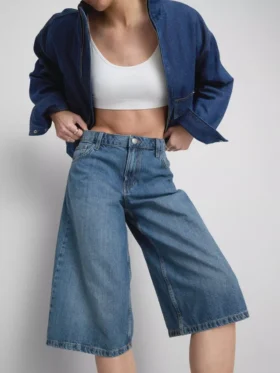 Șorturi din denim de bumbac