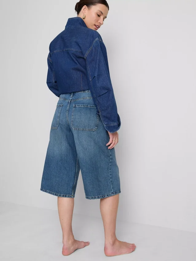 Șorturi din denim de bumbac Șorturi din denim de bumbac