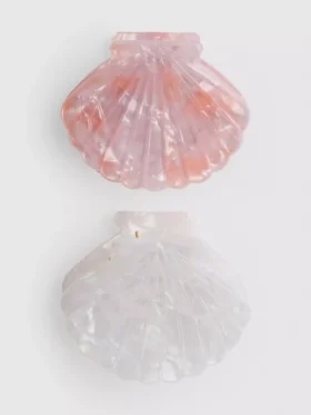 Pachet de 2 agrafe de păr în formă de scoică