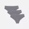 Pachet de 3 chiloți gri fără cusături Pachet de 3 chiloți gri fără cusături