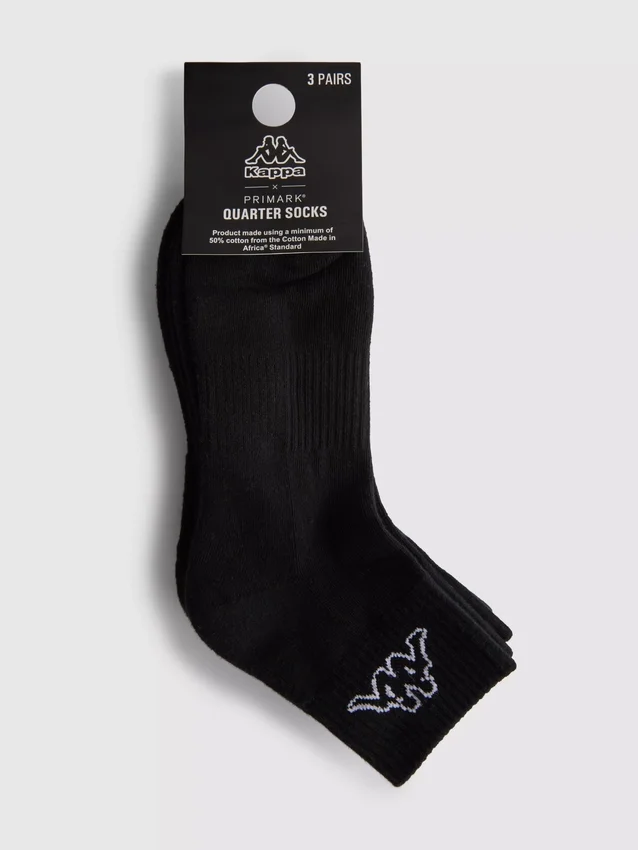 Pachet de 3 perechi de Șosete scurte Kappa x Primark Pachet de 3 perechi de Șosete scurte Kappa x Primark
