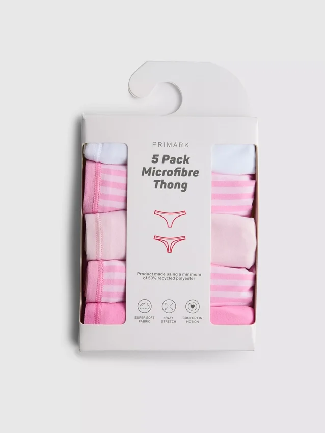 Pachet de 5 tanga din microfibră Pachet de 5 tanga din microfibră