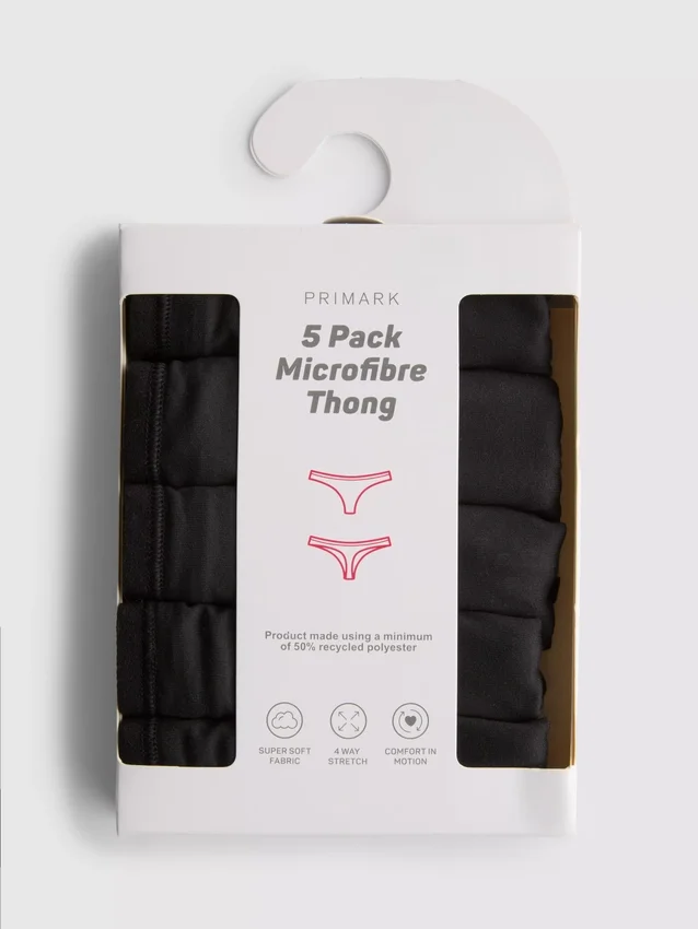Pachet de 5 tanga din microfibră Pachet de 5 tanga din microfibră