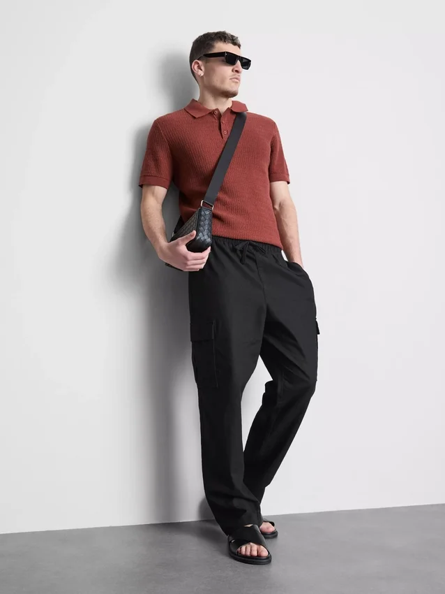 Pantaloni cargo cu șnur Pantaloni cargo cu șnur