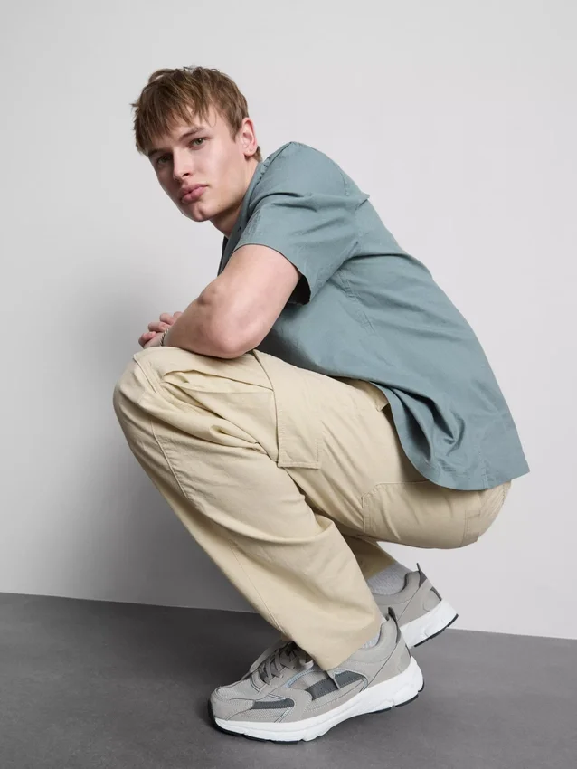Pantaloni cargo cu șnur Pantaloni cargo cu șnur