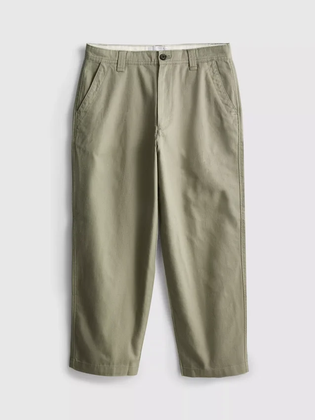 Pantaloni chino largi, cu talie medie Pantaloni chino largi, cu talie medie
