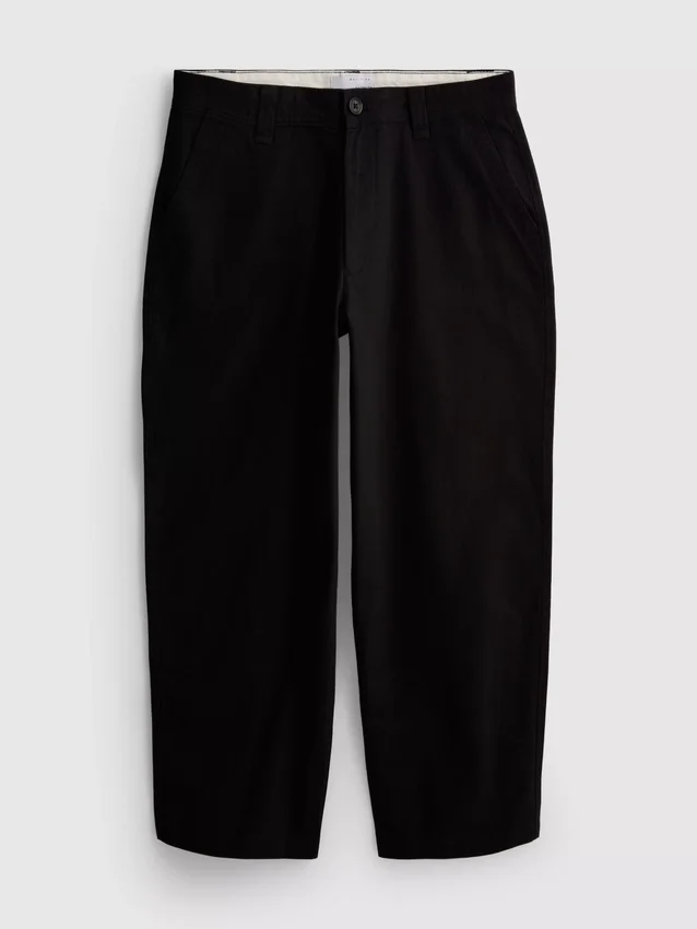 Pantaloni chino largi, cu talie medie Pantaloni chino largi, cu talie medie