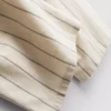 Pantaloni cu croi larg, cu dungi, din amestec de bumbac Pantaloni cu croi larg, cu dungi, din amestec de bumbac