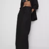 Pantaloni cu croi larg din amestec de bumbac Pantaloni cu croi larg din amestec de bumbac