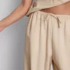 Pantaloni cu croi larg din amestec de bumbac