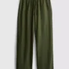 Pantaloni cu croi larg din amestec de bumbac