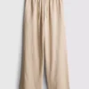 Pantaloni cu croi larg din amestec de bumbac