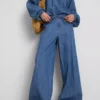 Pantaloni cu croi larg din denim cu conținut ridicat de bumbac, Paula Echevarría Pantaloni cu croi larg din denim cu conținut ridicat de bumbac, Paula Echevarría