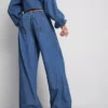 Pantaloni cu croi larg din denim cu conținut ridicat de bumbac, Paula Echevarría Pantaloni cu croi larg din denim cu conținut ridicat de bumbac, Paula Echevarría