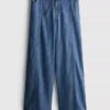 Pantaloni cu croi larg din denim cu conținut ridicat de bumbac, Paula Echevarría Pantaloni cu croi larg din denim cu conținut ridicat de bumbac, Paula Echevarría