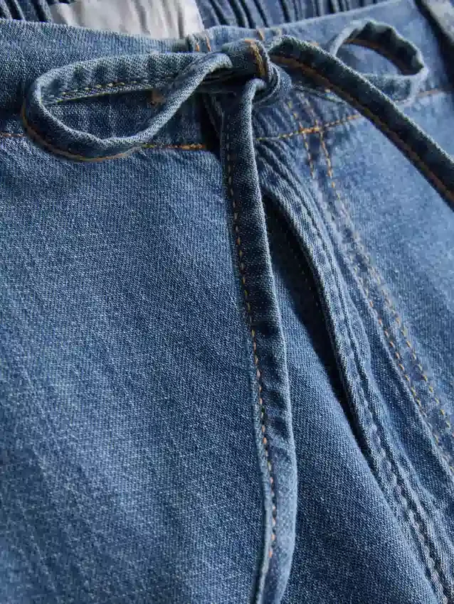 Pantaloni cu croi larg din denim cu conținut ridicat de bumbac, Paula Echevarría Pantaloni cu croi larg din denim cu conținut ridicat de bumbac, Paula Echevarría