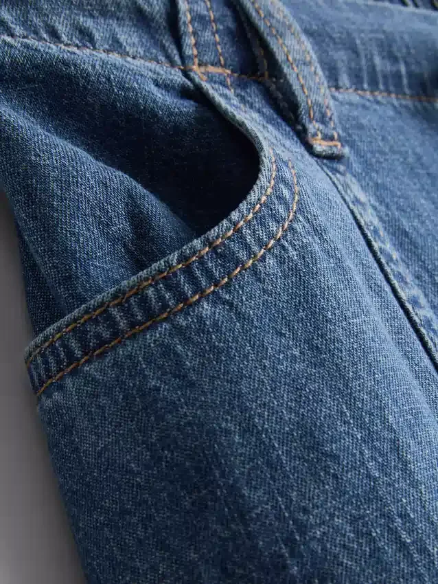 Pantaloni cu croi larg din denim cu conținut ridicat de bumbac, Paula Echevarría Pantaloni cu croi larg din denim cu conținut ridicat de bumbac, Paula Echevarría