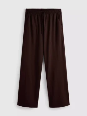 Pantaloni cu croi larg și textură