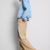 Pantaloni cu croi larg și textură șifonată Pantaloni cu croi larg și textură șifonată