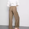 Pantaloni cu croi larg și textură șifonată Pantaloni cu croi larg și textură șifonată