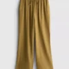 Pantaloni cu croi larg și textură șifonată Pantaloni cu croi larg și textură șifonată