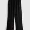 Pantaloni cu croi larg și textură șifonată Pantaloni cu croi larg și textură șifonată