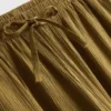 Pantaloni cu croi larg și textură șifonată Pantaloni cu croi larg și textură șifonată