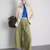 Pantaloni culotte cu talie medie și picior larg Pantaloni culotte cu talie medie și picior larg