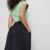 Pantaloni culotte cu talie medie și picior larg Pantaloni culotte cu talie medie și picior larg