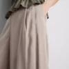 Pantaloni culotte cu talie medie și picior larg