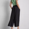Pantaloni culotte cu talie medie și picior larg Pantaloni culotte cu talie medie și picior larg