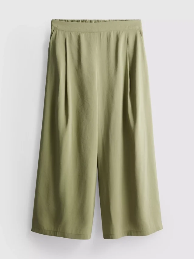 Pantaloni culotte cu talie medie și picior larg Pantaloni culotte cu talie medie și picior larg