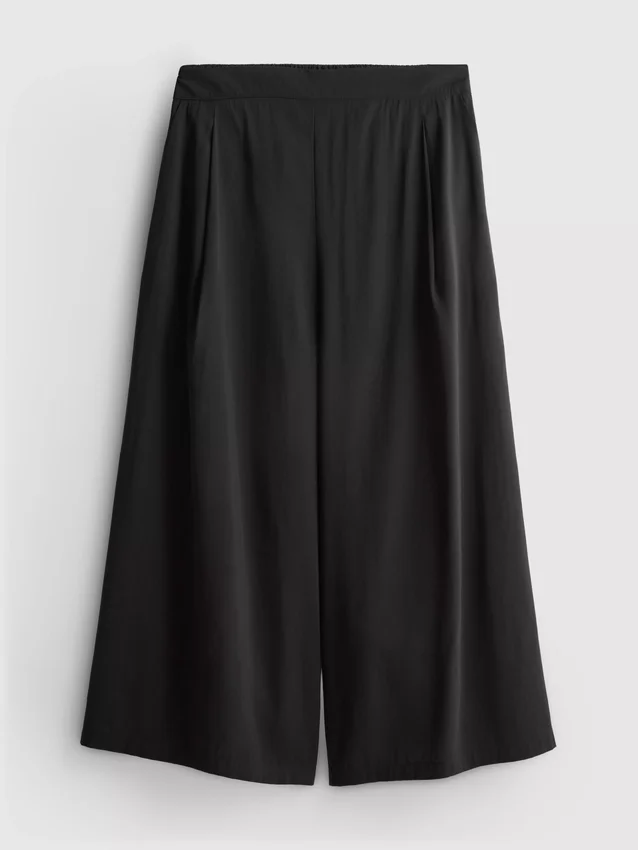Pantaloni culotte cu talie medie și picior larg Pantaloni culotte cu talie medie și picior larg