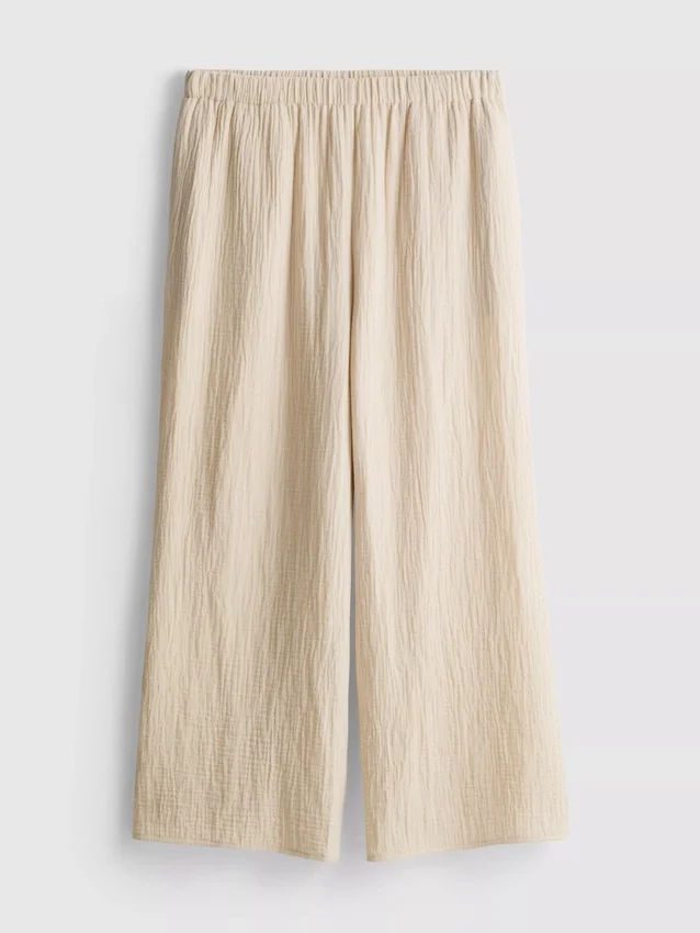 Pantaloni culottes din bumbac pur Pantaloni culottes din bumbac pur