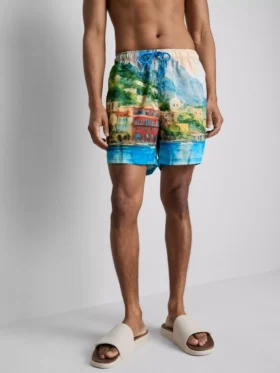 Pantaloni de baie cu imprimeu