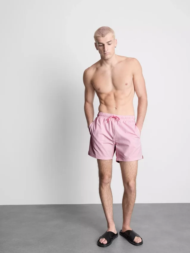 Pantaloni de baie din țesătură Seersucker Pantaloni de baie din țesătură Seersucker