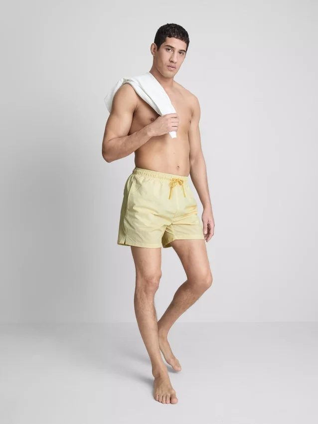 Pantaloni de baie din țesătură Seersucker Pantaloni de baie din țesătură Seersucker