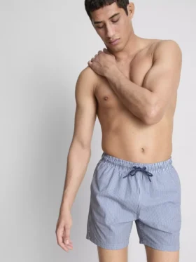 Pantaloni de baie din țesătură Seersucker