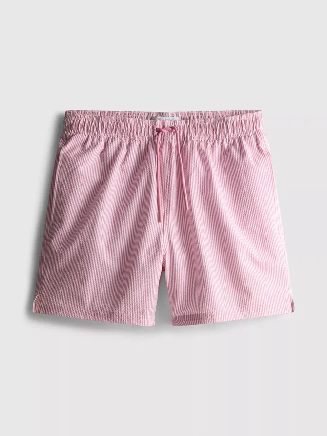 Pantaloni de baie din țesătură Seersucker Pantaloni de baie din țesătură Seersucker