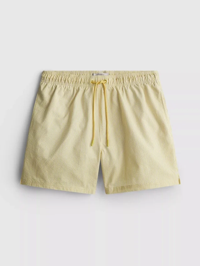 Pantaloni de baie din țesătură Seersucker Pantaloni de baie din țesătură Seersucker