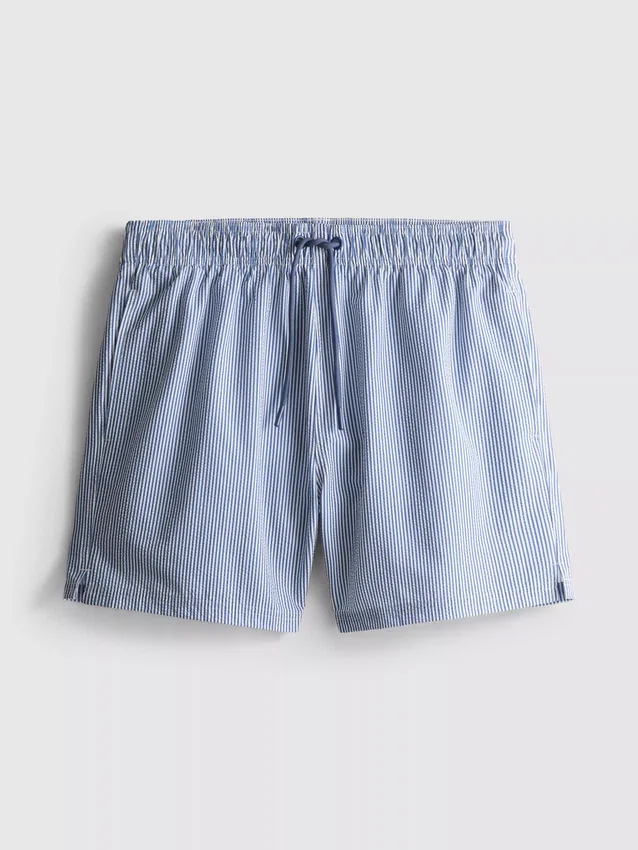 Pantaloni de baie din țesătură Seersucker Pantaloni de baie din țesătură Seersucker