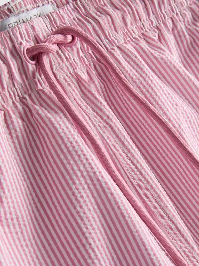 Pantaloni de baie din țesătură Seersucker Pantaloni de baie din țesătură Seersucker