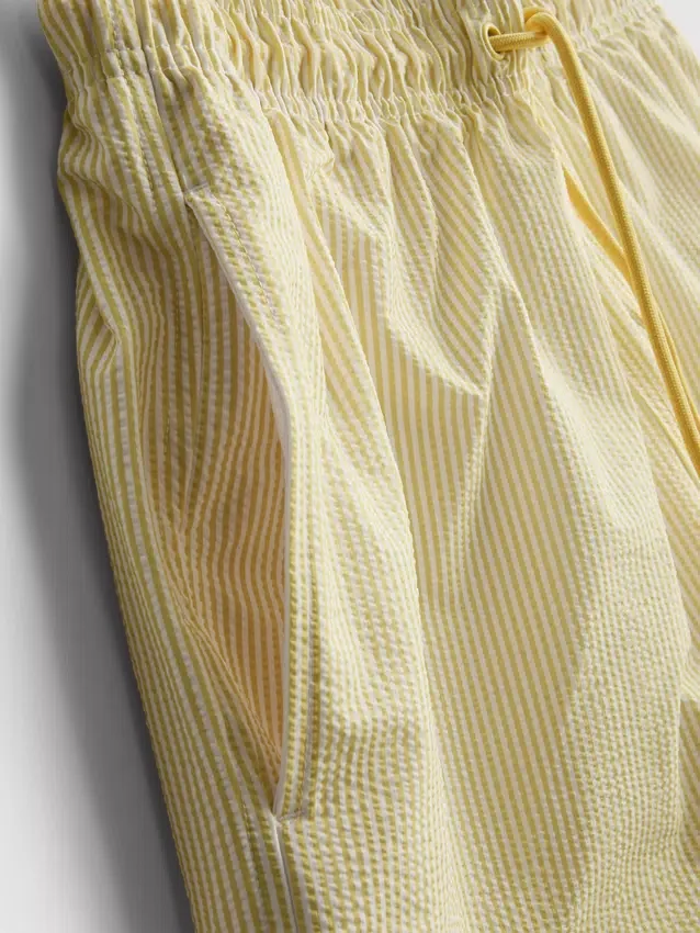 Pantaloni de baie din țesătură Seersucker Pantaloni de baie din țesătură Seersucker