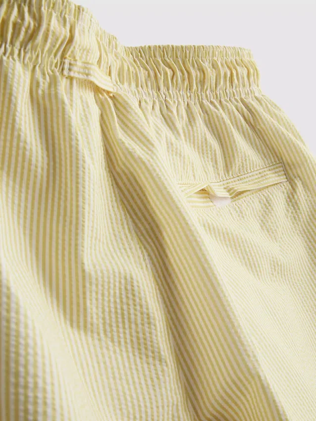 Pantaloni de baie din țesătură Seersucker Pantaloni de baie din țesătură Seersucker