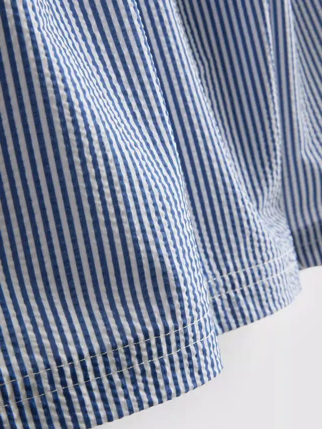 Pantaloni de baie din țesătură Seersucker Pantaloni de baie din țesătură Seersucker