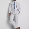 Pantaloni de costum cu croială regulată și textură Pantaloni de costum cu croială regulată și textură